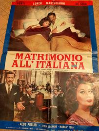 MATRIMONIO ALL' ITALIANA manifesto originale 