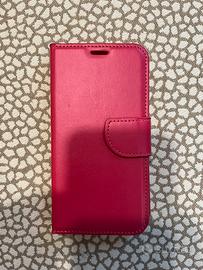Cover fucsia per Iphone 12 e 12Pro a portafoglio