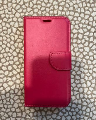 Cover fucsia per Iphone 12 e 12Pro a portafoglio