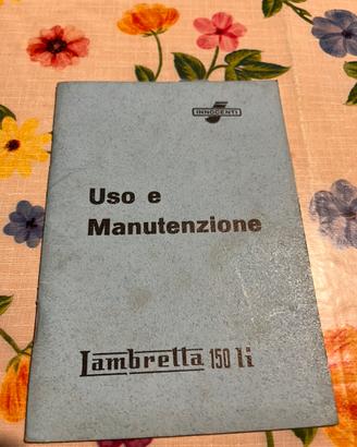 Libretto uso manutenzione lambretta 150 LI anno 59