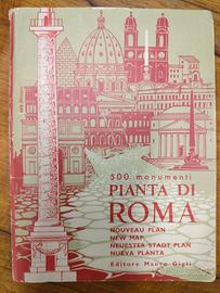 Pianta di Roma - 500 monumenti Mauro Gigli anni 60