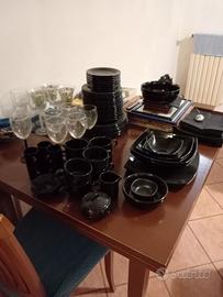 servizio da tavola nero da 8