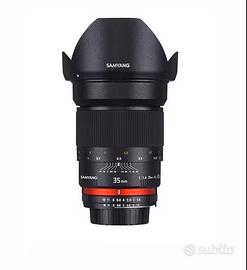 SAMYANG 35mm F1/4 AS UMC manual focus per PENTAX