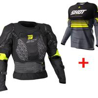 CORPETTO MOTO CROSS SHOT + MAGLIA GIALLO BAMBINO