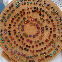 orecchini in legno e resina