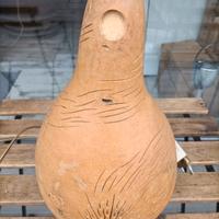 Lampada di Zucca artigianale incisa a mano 