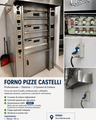 Forno Castelli Professionale 3 camere 220v