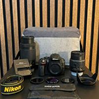 Nikon d3300 Kit 2Lenti+Borsa+Accessori