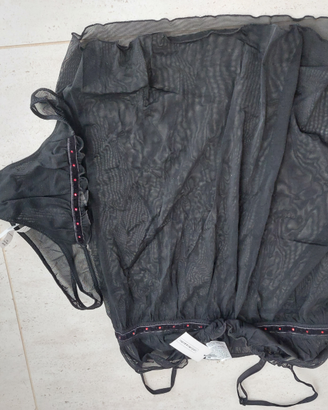 Babydoll e slip brasiliana Intimissimi nero