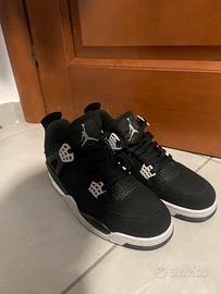 Jordan 4 black canvas 43