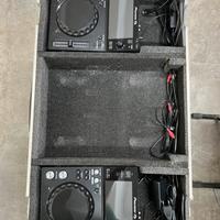 Flight case XDJ 700 mixer 4 camali