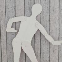 Manichino stilizzato in legno 