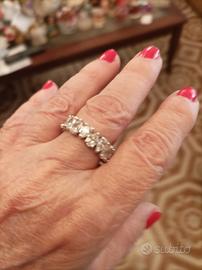 Anello Swarovski Collezione Matrix Vittore  bianco