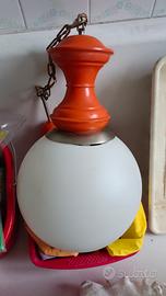 Due lampadari vintage opalino Azucena