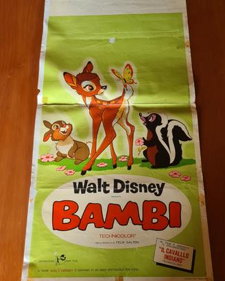 Bambi Disney locandina film originale prima ediz