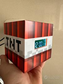 OROLOGIO SVEGLIA MINECRAFT TNT PALADONE