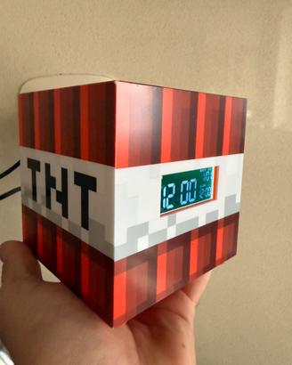 OROLOGIO SVEGLIA MINECRAFT TNT PALADONE