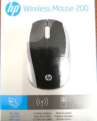 MOUSE HP 200 SILVER PIKE NERO Nuovo in Scatola