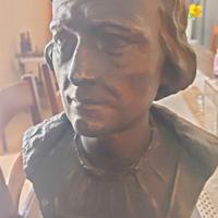 mezzo busto Cristoforo colombo bronzo 