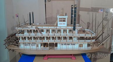 MODELLO NAVE IN LEGNO BATTELLO MISSISSIPPI 1870