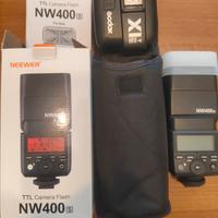 Flash Neewer NW 400 più trigger  X1T per Sony