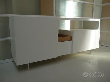 CREDENZA LACCATA BIANCO ARTIGIANALE