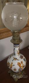 lampada ceramica e ottone vintage 