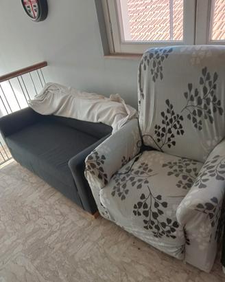 divano letto e poltrona elettrica