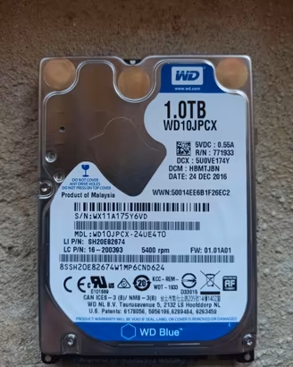 Hard Disk WD Blue 1TB 2.5" SATA WD10JPCX Perfetto