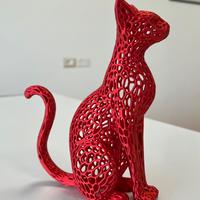 Gatto stile Voronoi stampa 3D