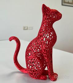 Gatto stile Voronoi stampa 3D