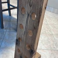 Portabottiglie in legno fatto a mano
