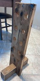 Portabottiglie in legno fatto a mano