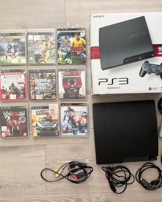 PS3 Slim 160GB + 2 controller + 12 giochi