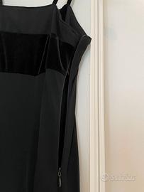 Abito da sera lungo donna-Nero-T.S-Spacco laterale