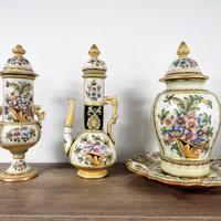 3 vasi in ceramica Deruta decorati a mano vintag