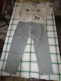 Pigiama per bambina in felpa età 10-12 anni