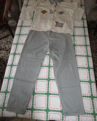 Pigiama per bambina in felpa età 10-12 anni