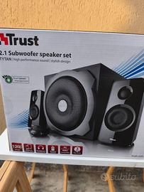 Impianto audio per pc 2.1 dellla Trust, nuovo