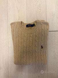 Maglione con trecce polo ralph lauren taglia s
