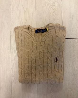 Maglione con trecce polo ralph lauren taglia s