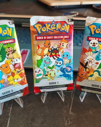 Lotto3bustine Pokémon Primi Compagni d'Avventura