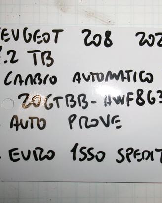 Cambio automatico peugeot 208 cod 20gtbb-hwf8630