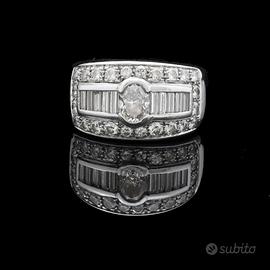 ANELLO GLEAM A FASCIA ORO 18KT BRILLANTI 1.68 CT