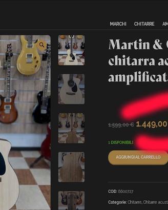 Martin SC10e*OM action da elettrica*manico regolab