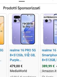 Realme 16 pro 512 Nuovo (fattura) purple