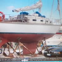 Barca a vela in legno costruzione 1970