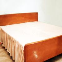 Letto matrimoniale vintage anni 50 in legno curvat