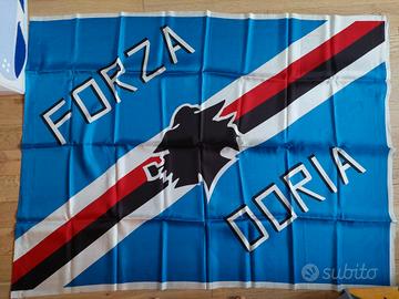bandiera Sampdoria Forza Doria vintage anni 80
