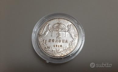 2 corone d'Austria- argento - 1913